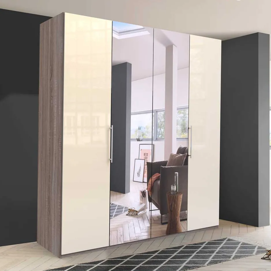 2-türiger Falttürenschrank mit Spiegel - Gauri^Wohnen Sale