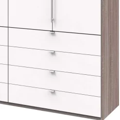 Wohnen 3-türiger Falttürenschrank mit 12 Schubladen - Tivierto