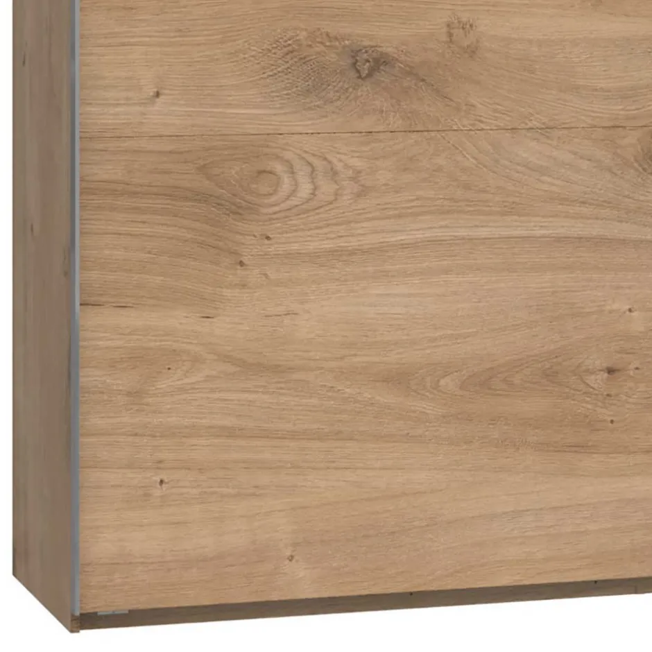 Wohnen 4-türiger Gleittürenschrank in Plankeneiche - Dagidoyo