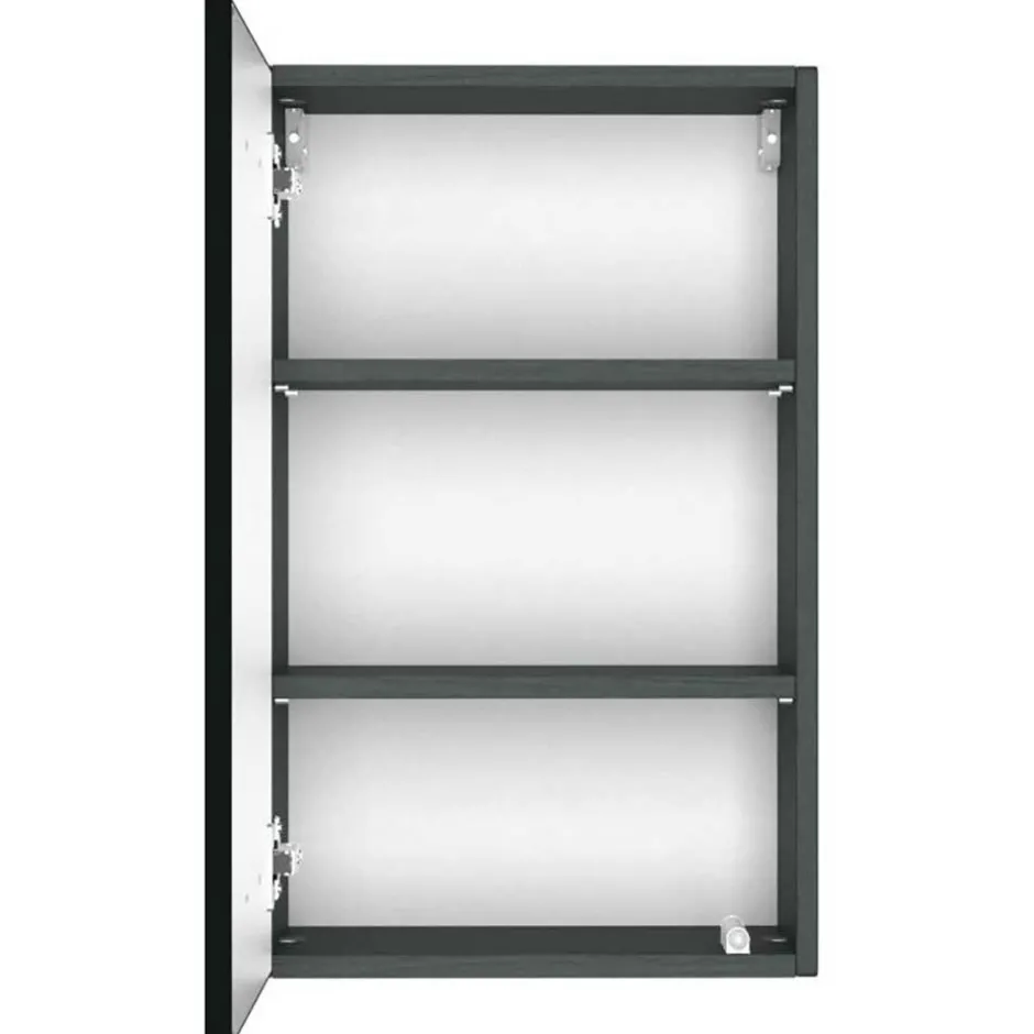 Wohnen 1-türiger Hängeschrank in Dunkelgrau - Agiruan