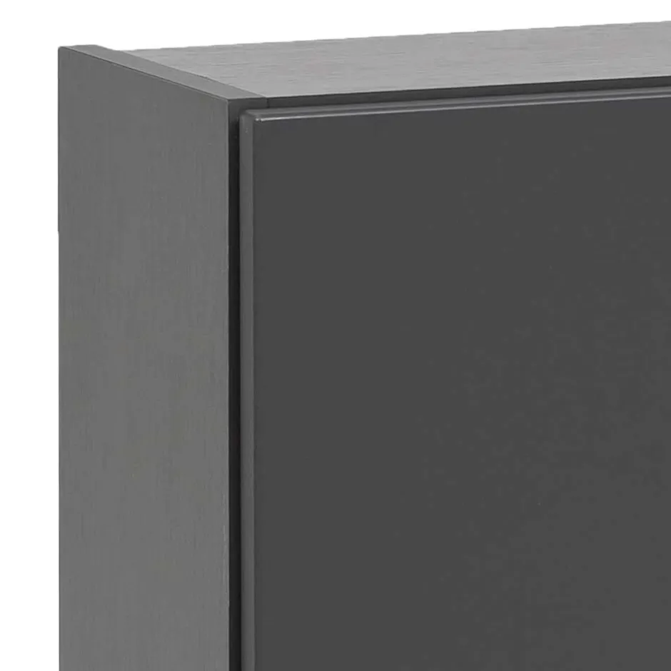 Wohnen 1-türiger Hängeschrank in Dunkelgrau - Agiruan