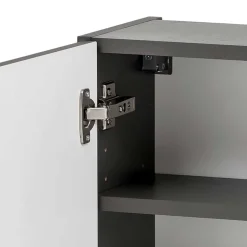 Wohnen 1-türiger Hängeschrank in Dunkelgrau - Agiruan