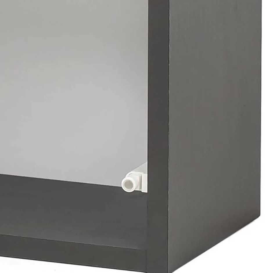 Wohnen 1-türiger Hängeschrank in Dunkelgrau - Agiruan