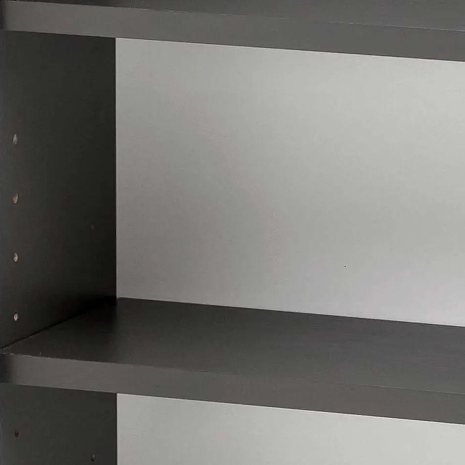 Wohnen 1-türiger Hängeschrank in Dunkelgrau - Agiruan