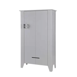 Wohnen 1-türiger Kiefer Schrank in hellem Grau - Ennyano