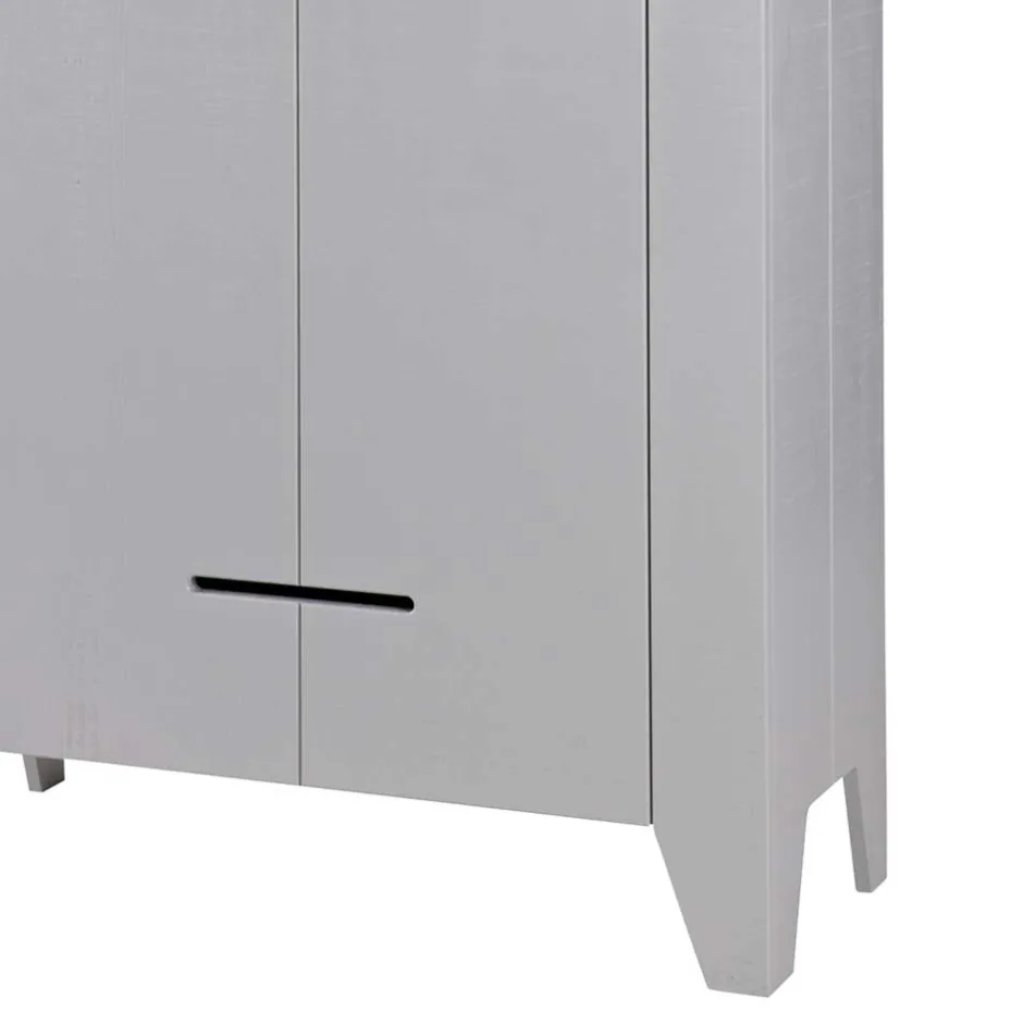 Wohnen 1-türiger Kiefer Schrank in hellem Grau - Ennyano