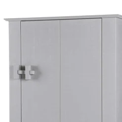 Wohnen 1-türiger Kiefer Schrank in hellem Grau - Ennyano