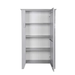 Wohnen 1-türiger Kiefer Schrank in hellem Grau - Ennyano
