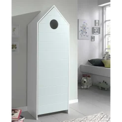 Kinder Wohnen 1-türiger Kinderschrank in Hausform 58x172x37 - Indefiva