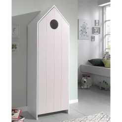 Kinder Wohnen 1-türiger Kinderzimmerschrank in Hausoptik - Indefiva