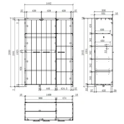 3-türiger Kinderzimmerschrank in Weiß - Ellen^Wohnen Best