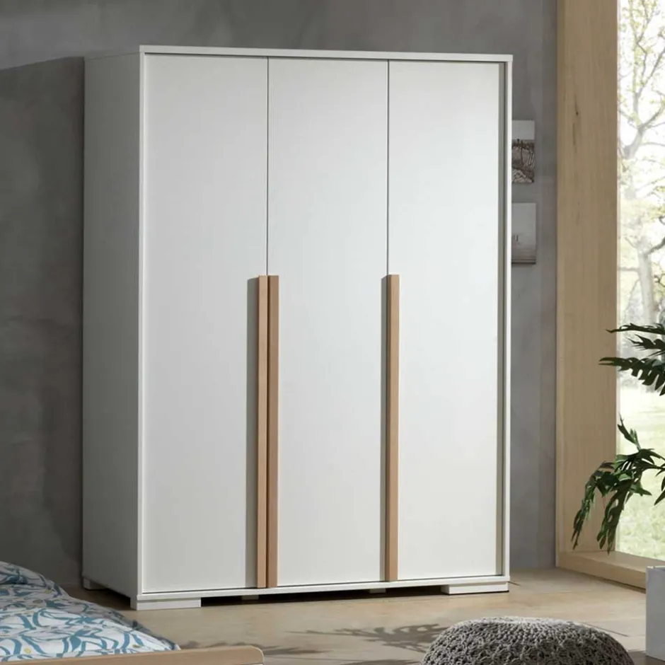 Wohnen 3-türiger Kleiderschrank in Weiß - Eldrus