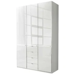 3-türiger Kleiderschrank in Weiß Glasfront - Rocca^Wohnen