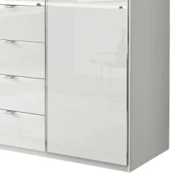 3-türiger Kleiderschrank in Weiß Glasfront - Rocca^Wohnen