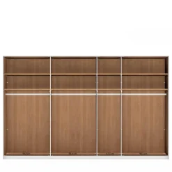 7-türiger Kleiderschrank in Weiß Glas - Dilacco^Wohnen Hot