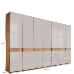 7-türiger Kleiderschrank in Weiß Glas - Dilacco^Wohnen Hot