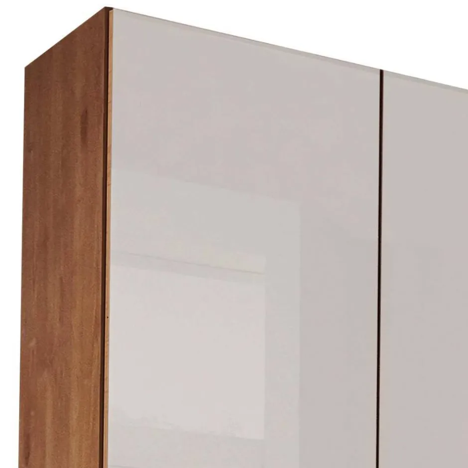 7-türiger Kleiderschrank in Weiß Glas - Dilacco^Wohnen Hot