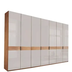 7-türiger Kleiderschrank in Weiß Glas - Dilacco^Wohnen Hot