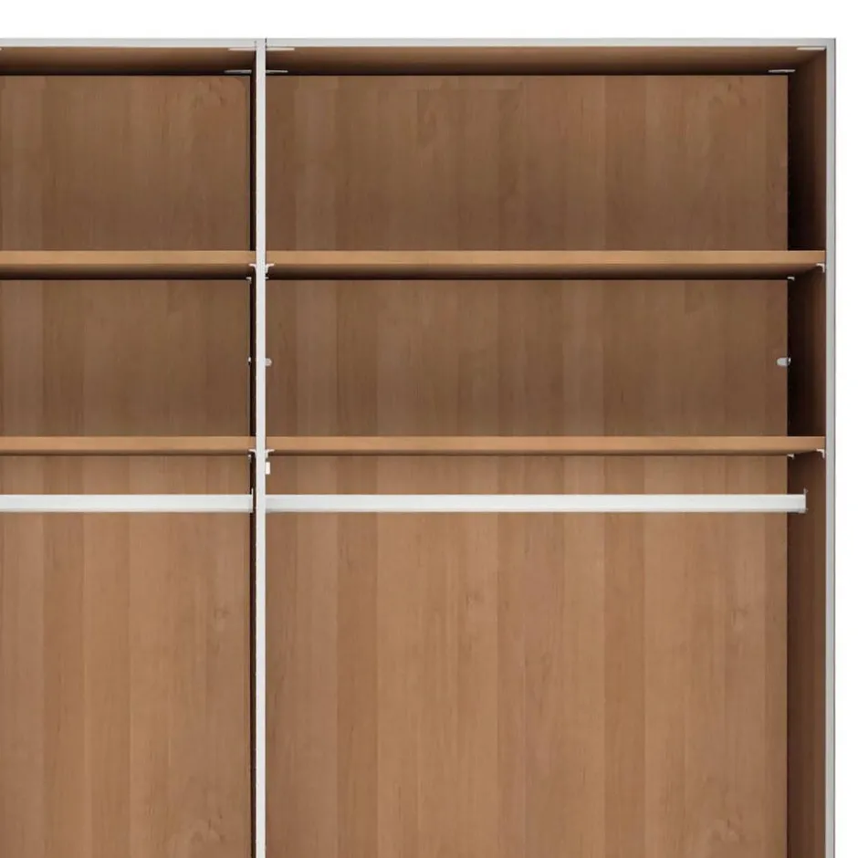 7-türiger Kleiderschrank in Weiß Glas - Dilacco^Wohnen Hot