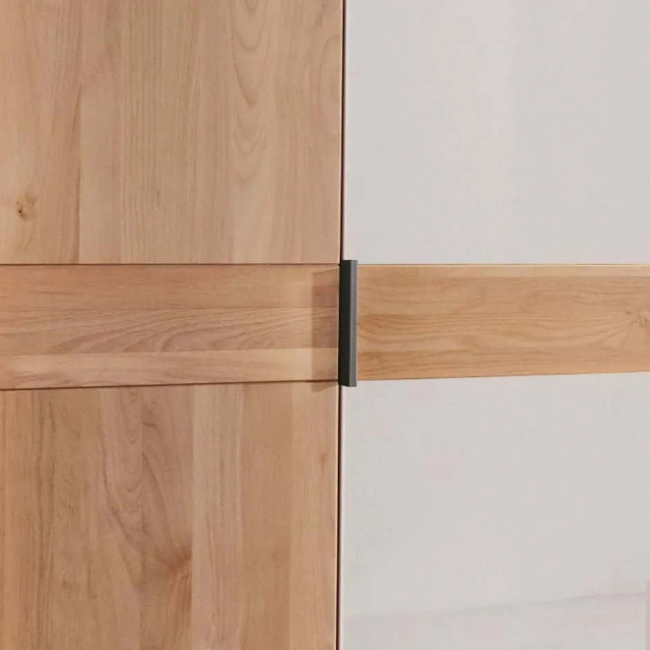 7-türiger Kleiderschrank in Weiß Glas - Dilacco^Wohnen Hot