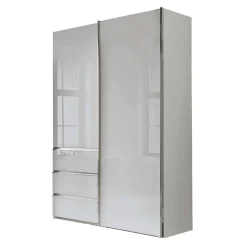 2-türiger Kleiderschrank in Weiß Glas - Heralisa^Wohnen