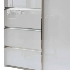 2-türiger Kleiderschrank in Weiß Glas - Heralisa^Wohnen