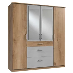 4-türiger Kleiderschrank in Plankeneiche NB - Anca^Wohnen Best