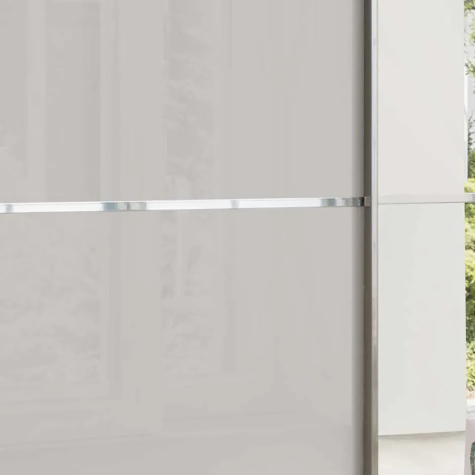 2-türiger Kleiderschrank in Hellgrau & Braun - Sabelle^Wohnen Sale