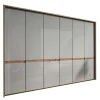 Wohnen 6-türiger Kleiderschrank in Beige Glas - Crascanu