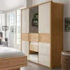 Wohnen 3-türiger Kleiderschrank in Eiche & Beige - Emdsiva