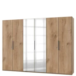 Wohnen 6-türiger Kleiderschrank in Plankeneiche - Dagidoyo