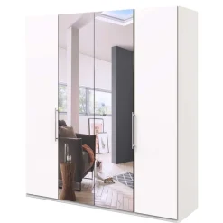 2-türiger Kleiderschrank mit Falttüren in Weiß - Donpiave^Wohnen Discount