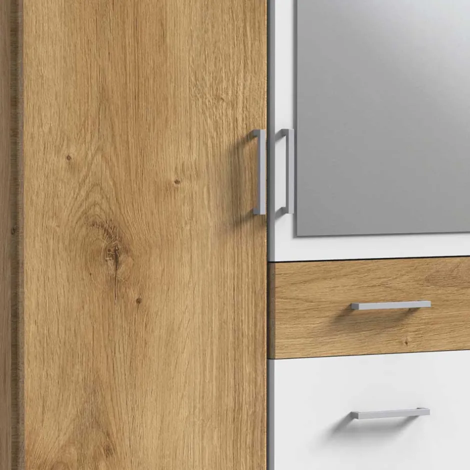 2-türiger Kleiderschrank mit Spiegel modern - Curacao^Wohnen