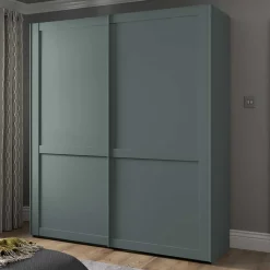 Wohnen 2-türiger Kleiderschrank mit Schwebetüren - modern - Rajavo