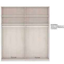 Wohnen 2-türiger Kleiderschrank mit Schwebetüren - modern - Rajavo