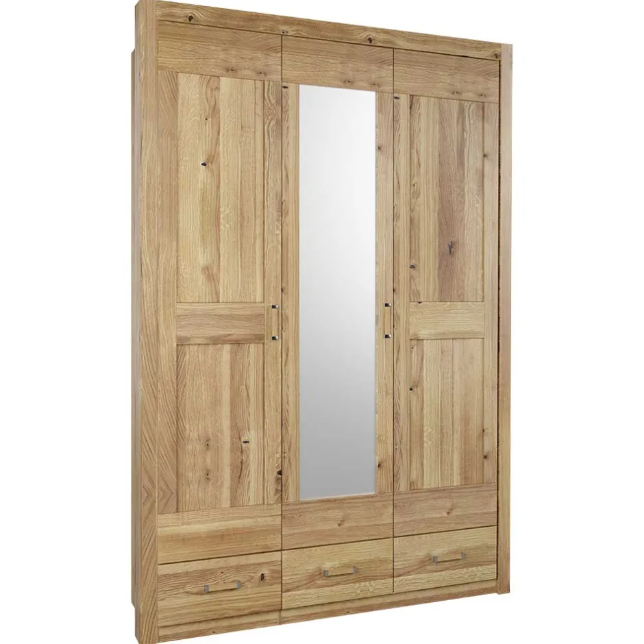 3-türiger Kleiderschrank mit 3 Schubladen - Zamron^Wohnen Discount