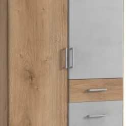 2-türiger Kleiderschrank mit Schubladen zweifarbig - Anca^Wohnen New