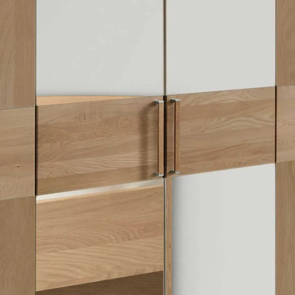 Wohnen 6-türiger Kleiderschrank mit 2 Spiegeln - Emdsiva III