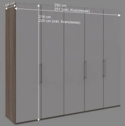 3-türiger Kleiderschrank mit Falttüren - Vaclyn^Wohnen