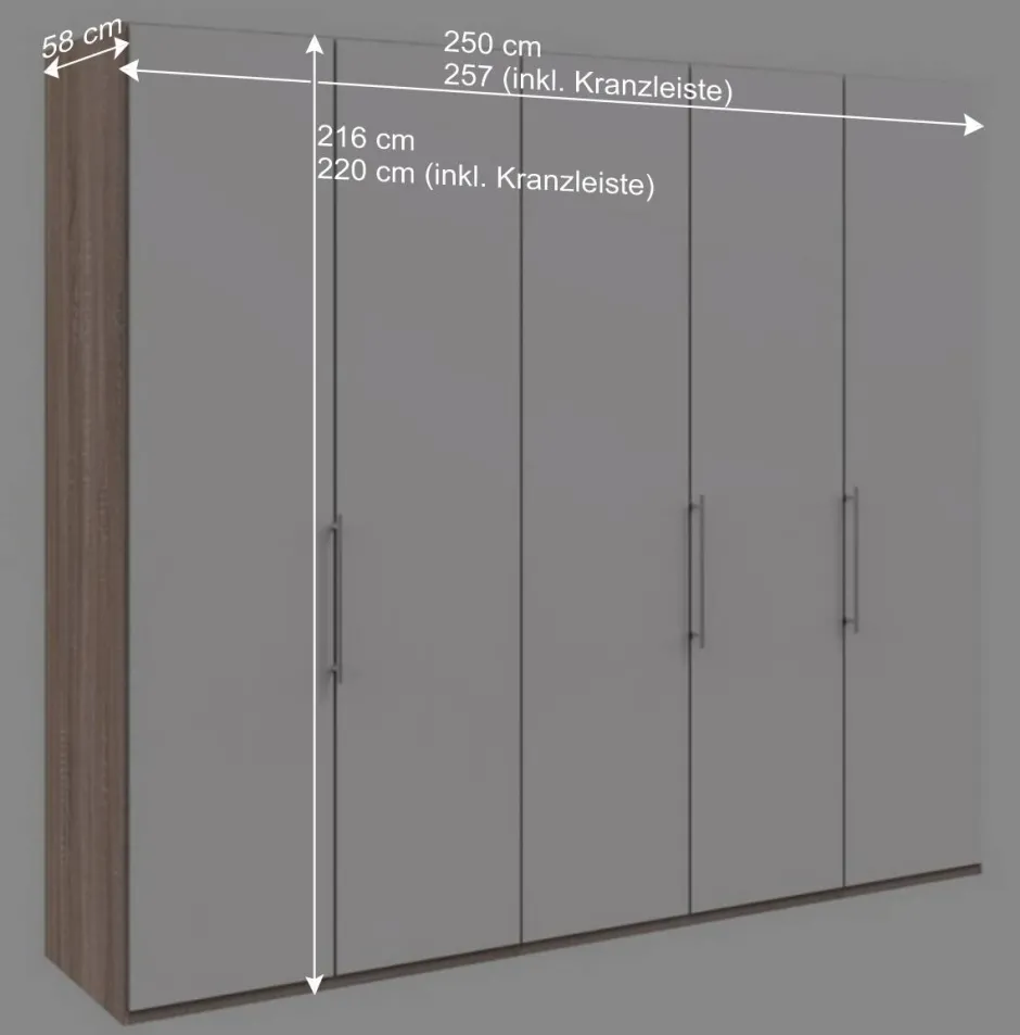 3-türiger Kleiderschrank mit Falttüren - Vaclyn^Wohnen