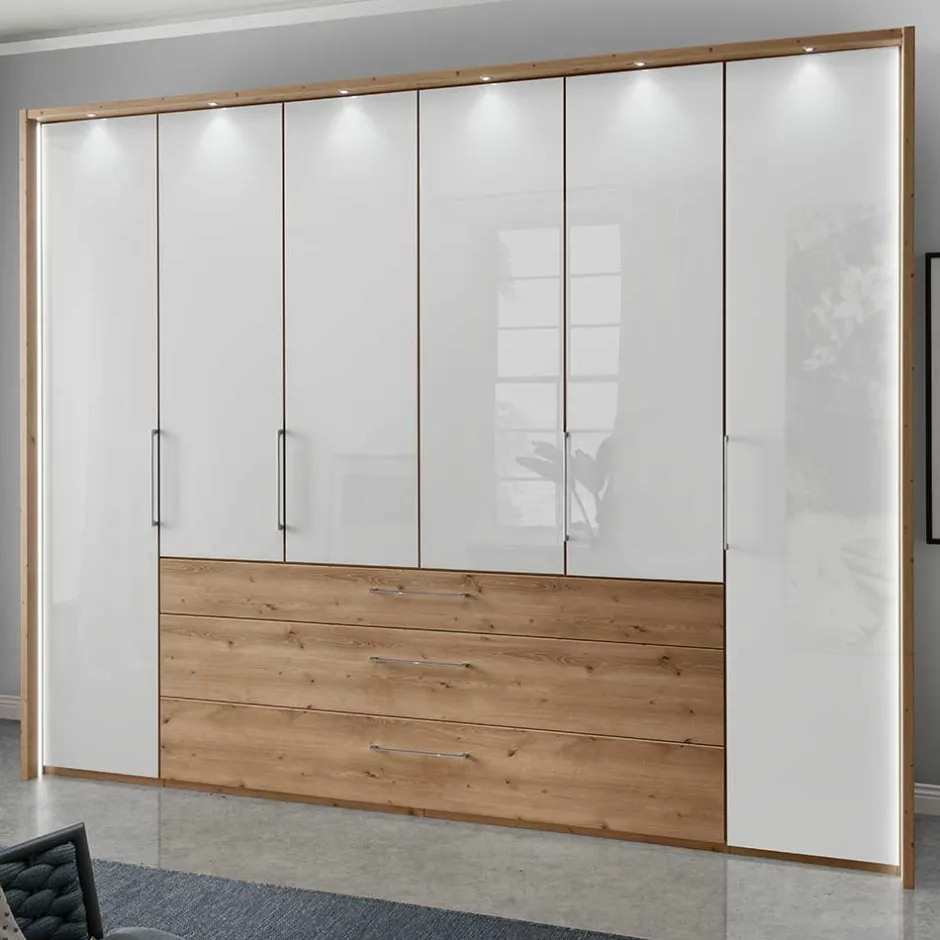 Wohnen 4-türiger Kleiderscrhank mit drei Schubladen - Eyes