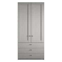 Wohnen 2-türiger Kombi-Kleiderschrank mit 3 Schubladen - Ridonna