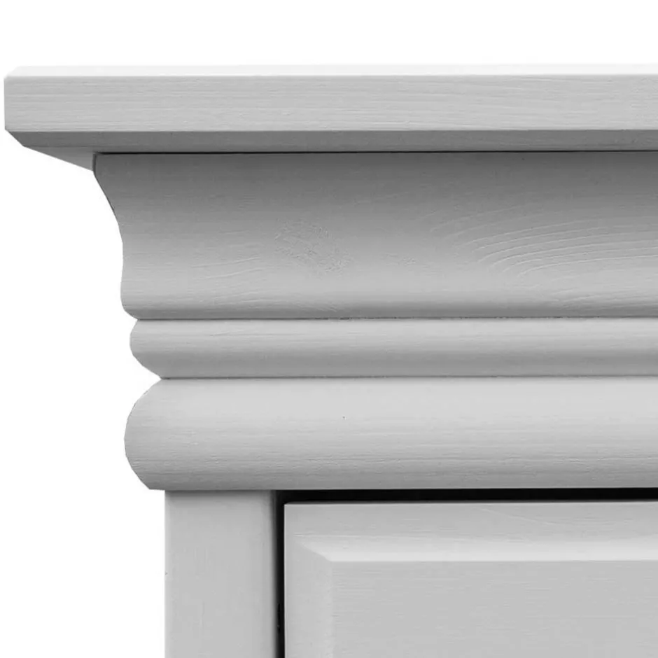 Wohnen 4-türiger Landhausschrank in Weiß - Presto