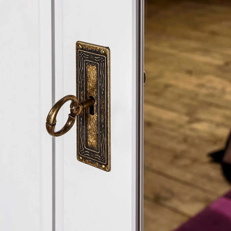 Wohnen 4-türiger Landhausschrank in Weiß - Presto