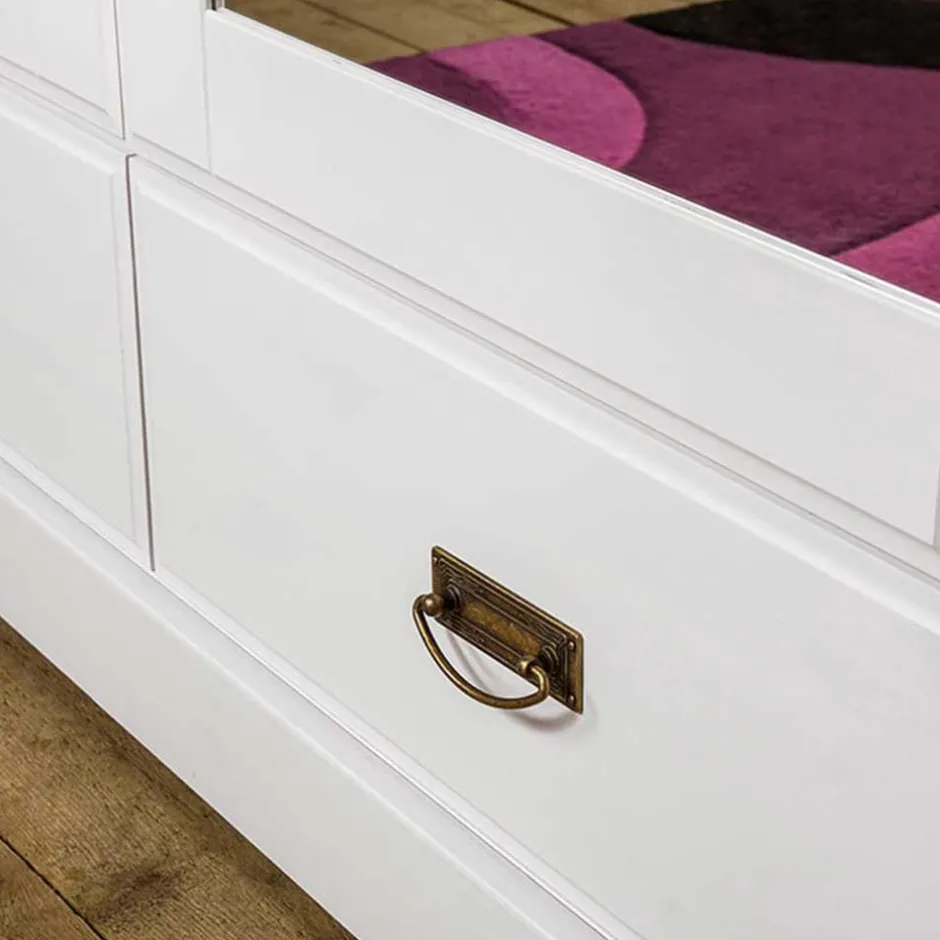 Wohnen 4-türiger Landhausschrank in Weiß - Presto