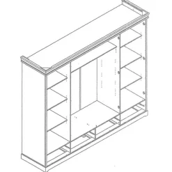 Wohnen 4-türiger Landhausschrank in Weiß - Presto