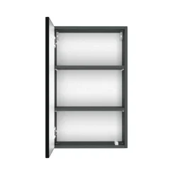 Wohnen 1-türiger Oberschrank fürs Bad in Dunkelgrau - Noricas