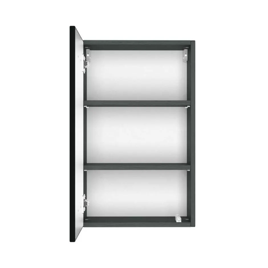 Wohnen 1-türiger Oberschrank fürs Bad in Dunkelgrau - Noricas