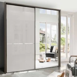2-türiger Schiebetürenschrank mit 1 Spiegeltür - Cosima^Wohnen Sale