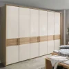 Wohnen 6-türiger Schlafraum Kleiderschrank in Glas Beige - Emdsiva I